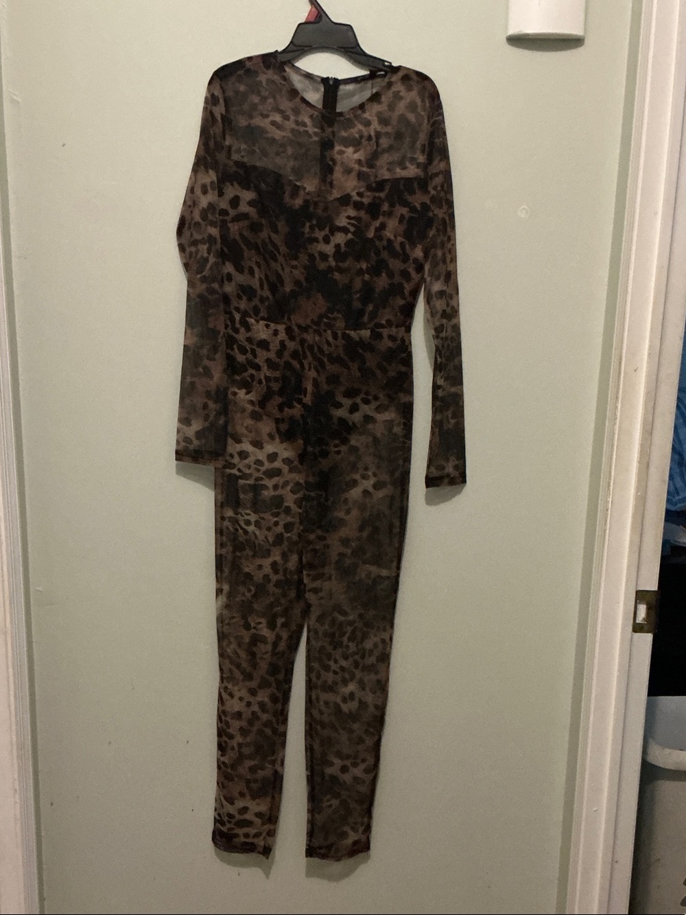 Fashion Nova Brown and Black Leopard Print Jumpsuit